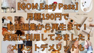 【GOM Easy Pass】月額190円で動画編集から再生まで！実際に利用してみました！メリットデメリットも 